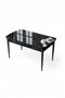 Hanah Home Mesa de Comedor Zen Mármol Negro